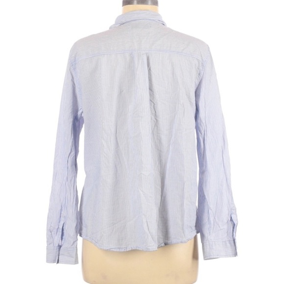 Old Navy | Stripe Print Long Sleeve Collared Blue - Picture 2 of 7